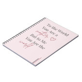 Mother Quote Typografie Rosa Notizblock (Linke Seite)