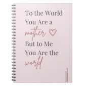 Mother Quote Typografie Rosa Notizblock (Vorderseite)