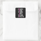Mother quotes : Lovely Words | Mother's Day Design Quadratischer Aufkleber (Tasche)