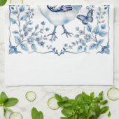Mother’s Day Blue Porcelain Farmhouse Chicken Geschirrtuch (Gefaltet)