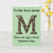 Mother’s Day Card Cute Rustic Floral Letter Karte (Gelbe Blume)