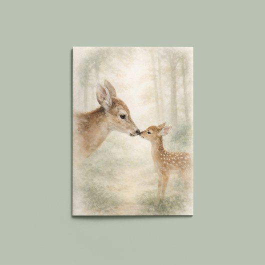 Mother’s Day Card – Deer Kissing Noses Karte