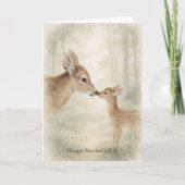 Mother’s Day Card – Deer Kissing Noses Karte (Vorderseite)