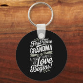 Mother’s Day First Time Grandma Cute New Granhild  Schlüsselanhänger (Vorderseite)