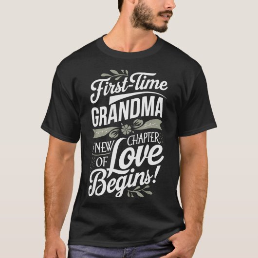 Mother’s Day First Time Grandma Cute New Granhild  T-Shirt (Vorderseite)
