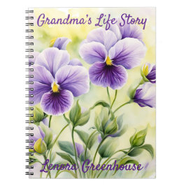 Mother’s Day Life Story, Woodland Violets, Violets Notizblock