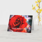 Mother’s Day Raindrops Red Rose Card Karte (Gelbe Blume)