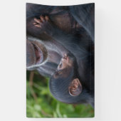 Mother’s Love – Baby Chimpanzee Banner (Vertikal)