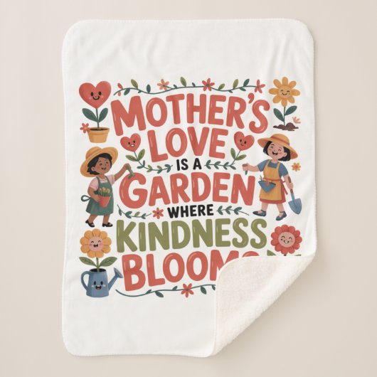 Mother’s Love Is A Garden Where Kindness Blooms Sherpadecke (Vorderseite)