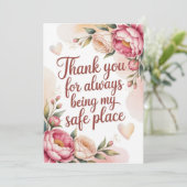 Mother’s Thank You Card Dankeskarte (Stehend Vorderseite)