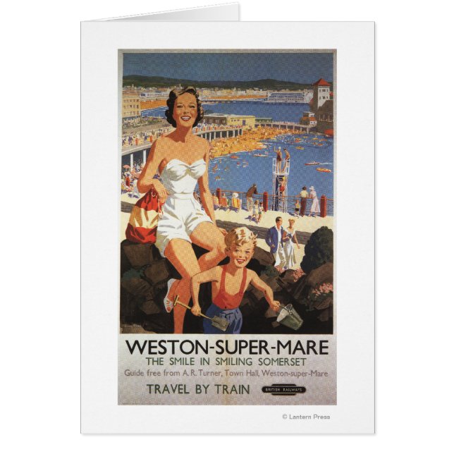Mother & Son on Beach Railposter (Vorne)