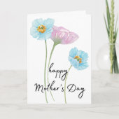 MOTHER-Tageskarte Aquarell einfach elegant Karte (Vorderseite)