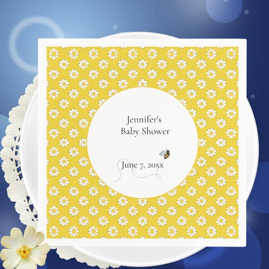 Mother-to-Bee Baby Shower Serviette