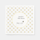 Mother-to-Bee Baby Shower White Serviette (Vorderseite)