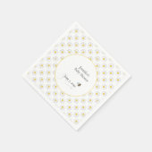 Mother-to-Bee Baby Shower White Serviette (Ecke)