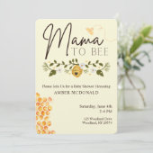 Mother to Bee - Bee Themed Baby Dusche Einladung (Stehend Vorderseite)