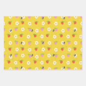Mother-to-Bee Flowers Berried and Bees Geschenkpapier Set (Vorderseite)