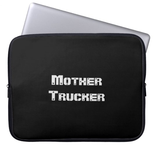 Mother Trucker cooler Text Laptopschutzhülle (Vorderseite)