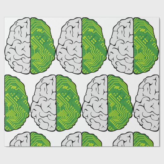 Motherboard-Brain Geschenkpapier (Flach)