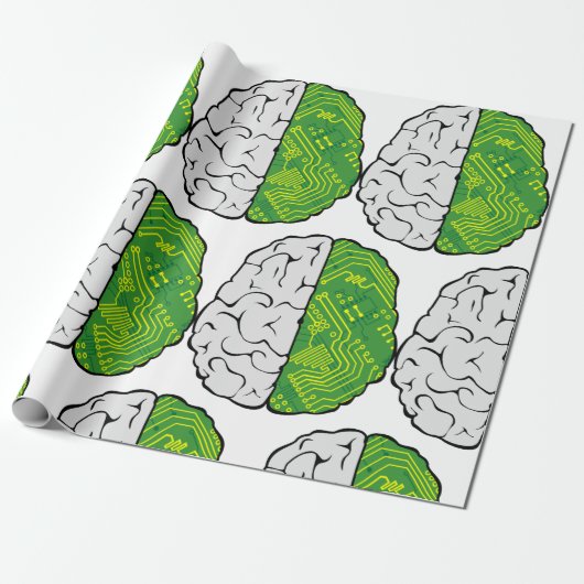 Motherboard-Brain Geschenkpapier (Ungerollt)