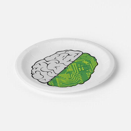 Motherboard-Brain Pappteller (Schrägansicht)