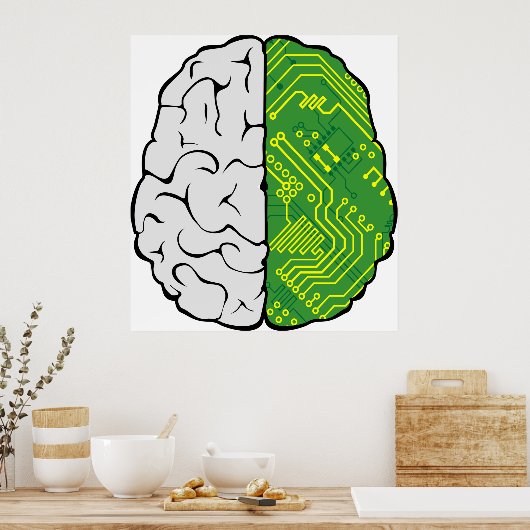 Motherboard-Brain Poster (Küche)