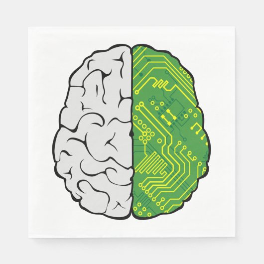 Motherboard-Brain Serviette (Vorderseite)