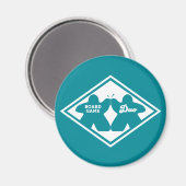 Motherboard-Duo-Weißrahmen-Magnet Magnet (Vorderseite/Rückseite)