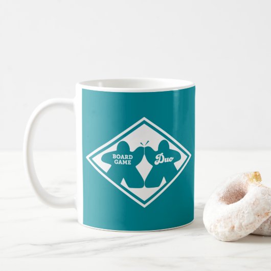 Motherboard Game Duo White Frame Tasse (Mit Donut)