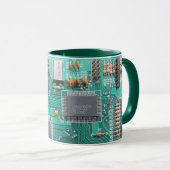Motherboard, Leiterplatte-Foto, Computer-Nerd Tasse (VorderseiteRechts)