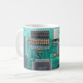 Motherboard, Leiterplatte-Foto, Computer-Nerd Tasse (Vorderseite Links)
