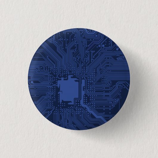 Motherboard-Muster von Blue Geek Button (Vorderseite)