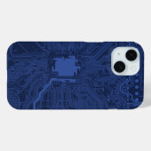 Motherboard-Muster von Blue Geek Case-Mate iPhone Hülle (Rückseite (Horizontal))