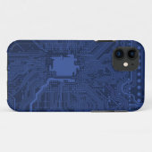 Motherboard-Muster von Blue Geek Case-Mate iPhone Hülle (Rückseite (Horizontal))