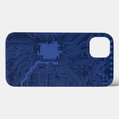 Motherboard-Muster von Blue Geek Case-Mate iPhone Hülle (Rückseite (Horizontal))