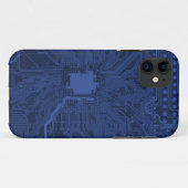 Motherboard-Muster von Blue Geek Case-Mate iPhone Hülle (Rückseite (Horizontal))