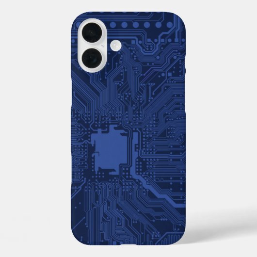 Motherboard-Muster von Blue Geek Case-Mate iPhone Hülle (Rückseite)