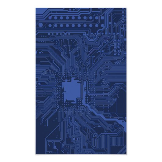 Motherboard-Muster von Blue Geek Fotodruck (Vorne)