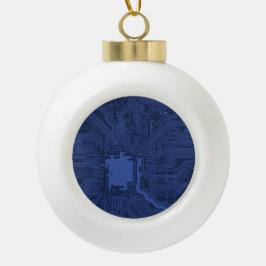 Motherboard-Muster von Blue Geek Keramik Kugel-Ornament