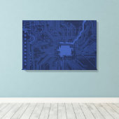 Motherboard-Muster von Blue Geek Leinwanddruck (Insitu (Holzboden))