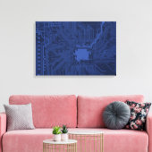 Motherboard-Muster von Blue Geek Leinwanddruck (Insitu (Wohnzimmer))