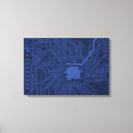 Motherboard-Muster von Blue Geek Leinwanddruck