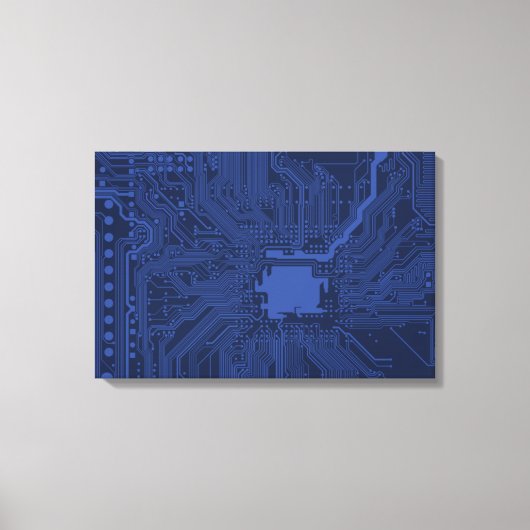 Motherboard-Muster von Blue Geek Leinwanddruck (Vorderseite)