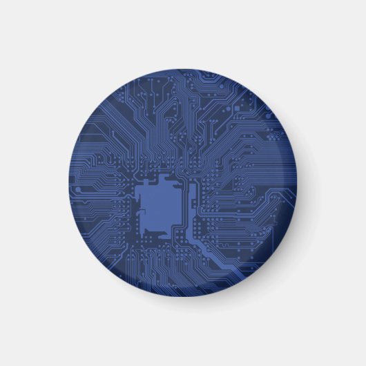 Motherboard-Muster von Blue Geek Magnet (Vorne)