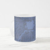 Motherboard-Muster von Blue Geek Mattglastasse (Vorderseite Links)