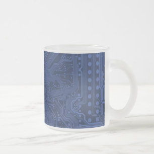 Motherboard-Muster von Blue Geek Mattglastasse