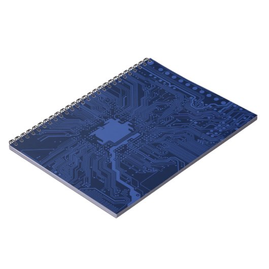 Motherboard-Muster von Blue Geek Notizblock (Linke Seite)