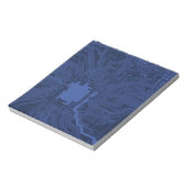 Motherboard-Muster von Blue Geek Notizblock (Rotiert)