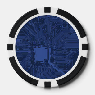 Motherboard-Muster von Blue Geek Pokerchips