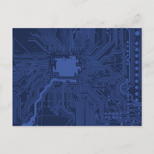 Motherboard-Muster von Blue Geek Postkarte (Vorderseite)